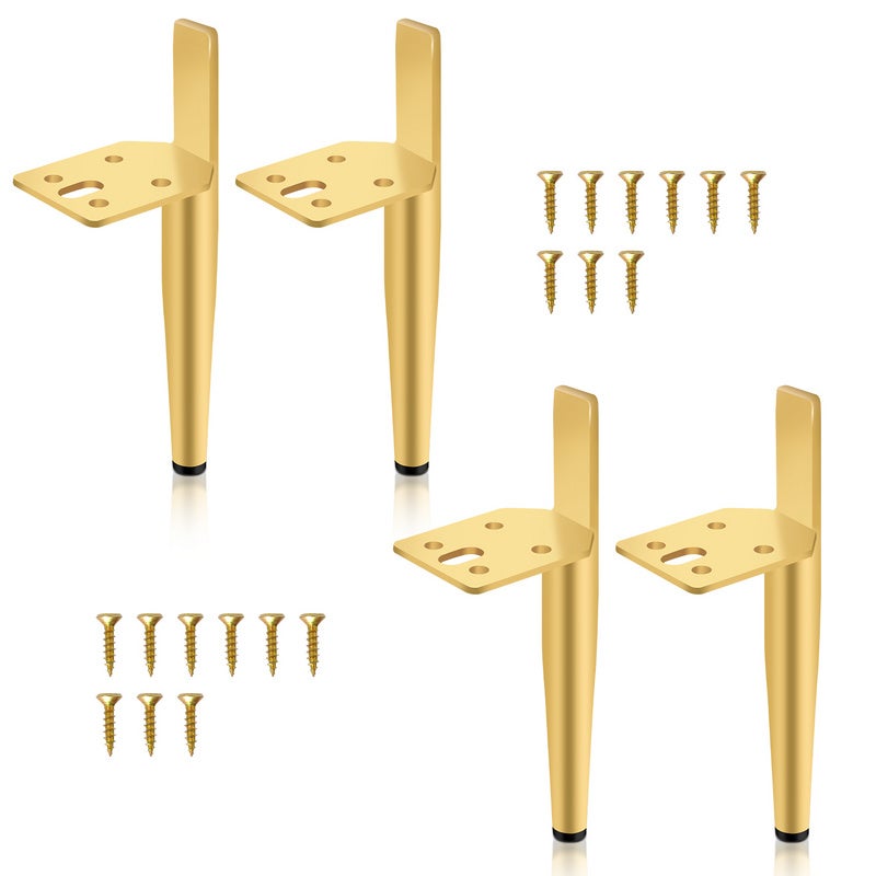 Piedini Regolabili Per Mobili - Set Da 4 Gambe In Acciaio Con Viti - Altezza 0-15mm Per Letti E Divani - Foto 5