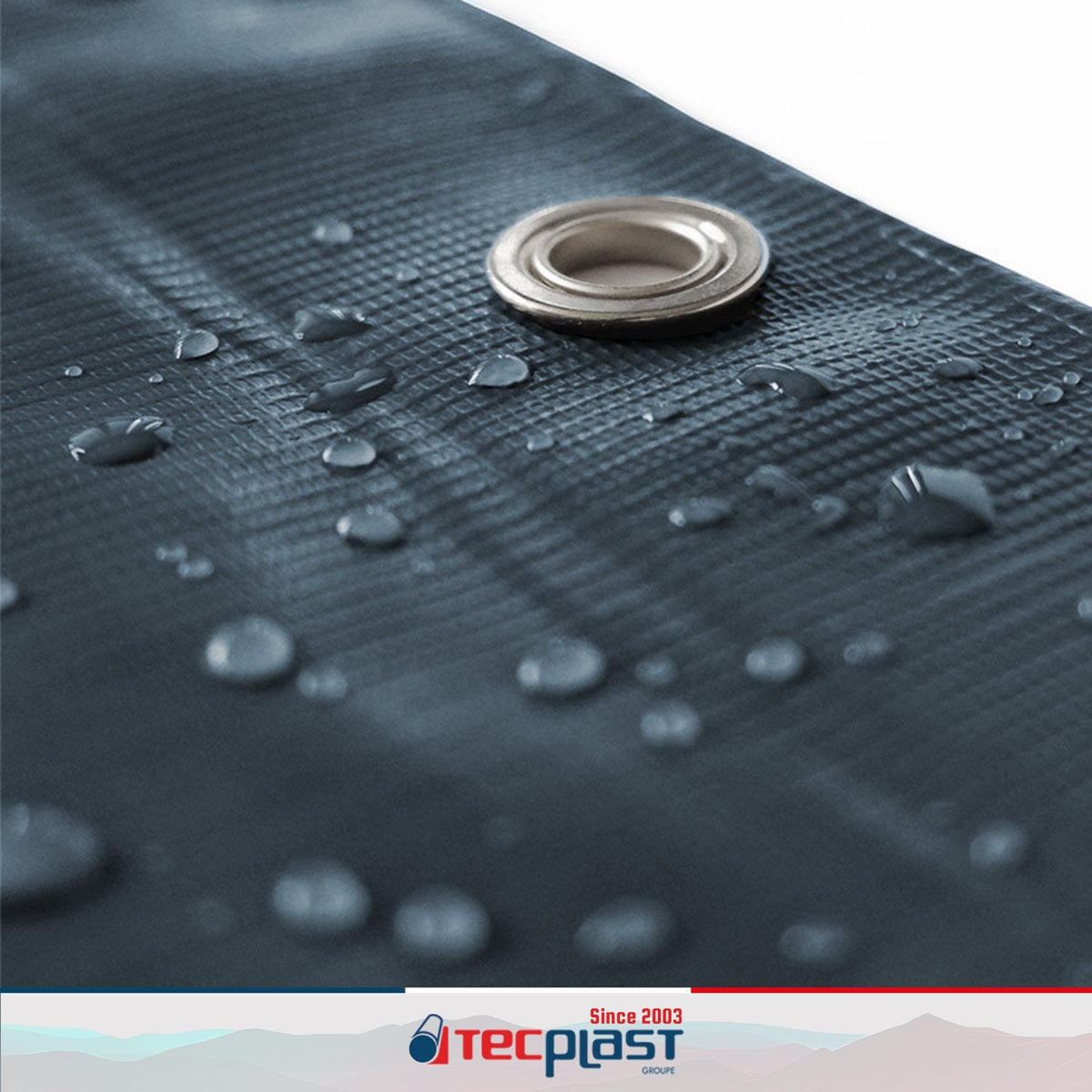 Toile Pergola Gris anthracite 3x4 m - Garantie 5 ans TECPLAST - LP506PR - Bâche Pergola ou Tonnelle étanche en PVC pour terrasse - 5