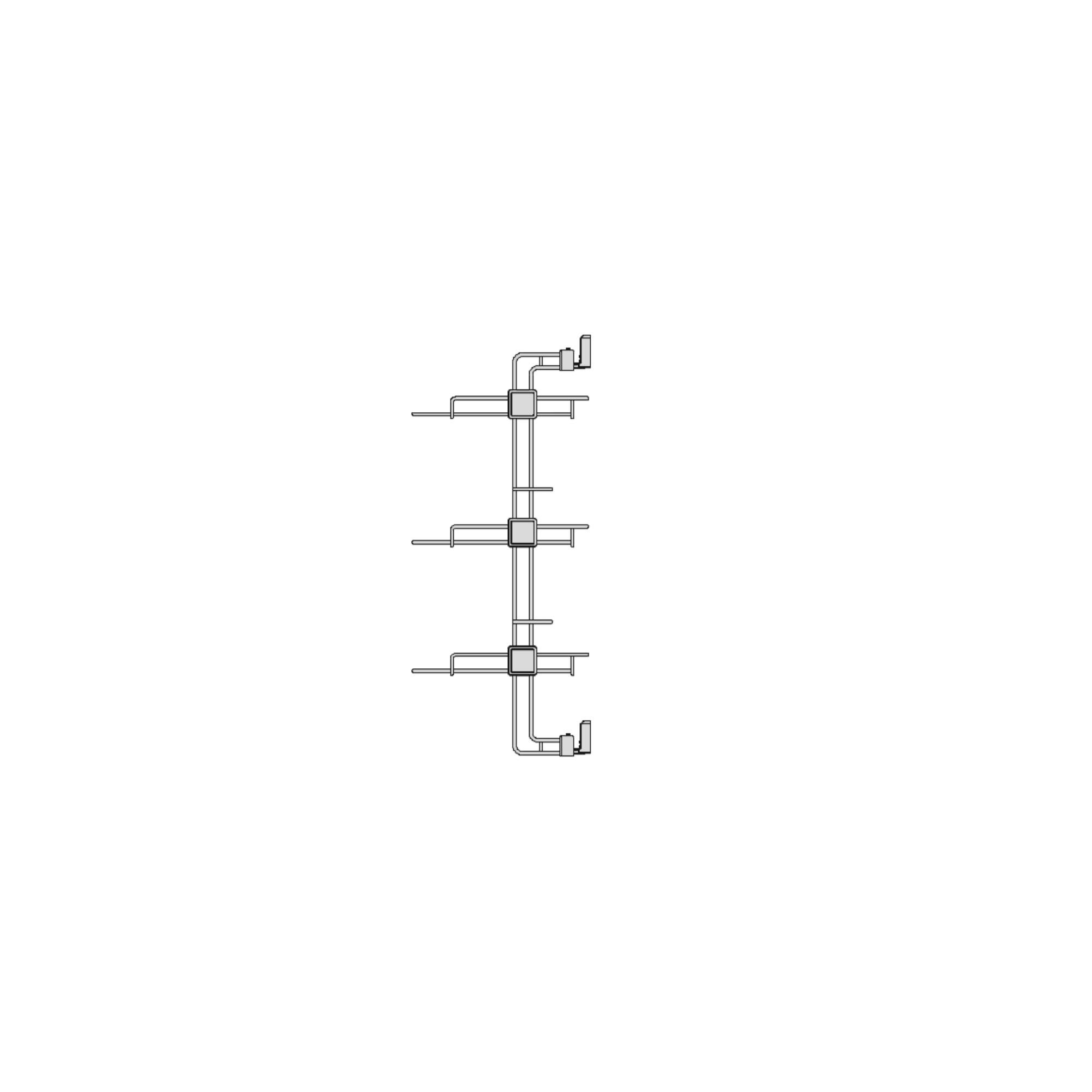 Emuca Porte-chaussures latéral coulissant pour placards et dressing Hack, Droite, Peint en noir texturé, Acier. - 8