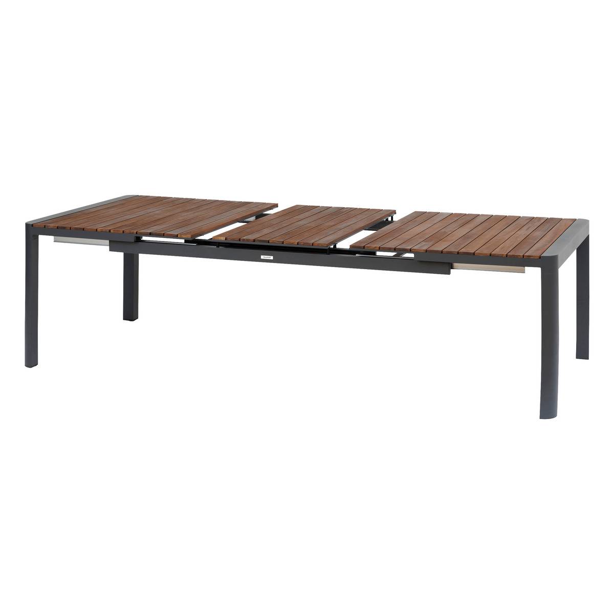 Table de jardin extensible rectangulaire en Aluminium Gris 12 places - 4