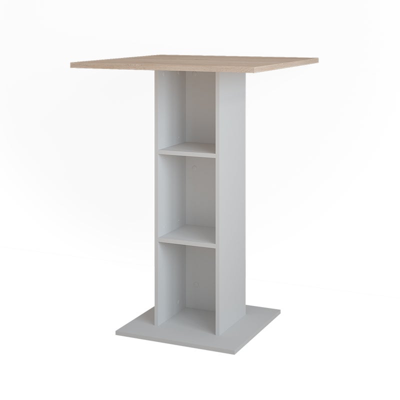 Vicco Stół barowy Repose, Biały/Sonoma, 75 x 75 cm