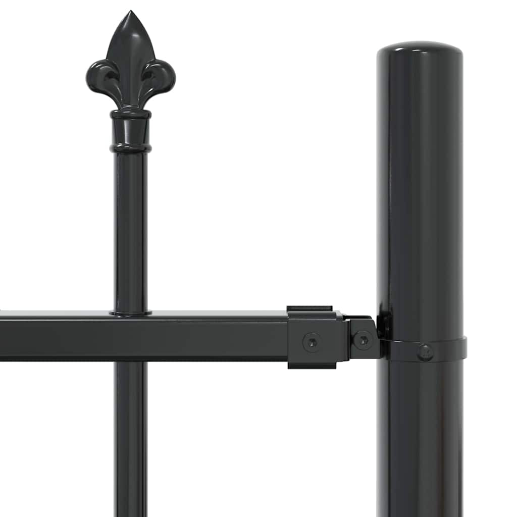 Clôture de jardin grise 140 cm en acier thermolaqué - COMFORTXL - 5