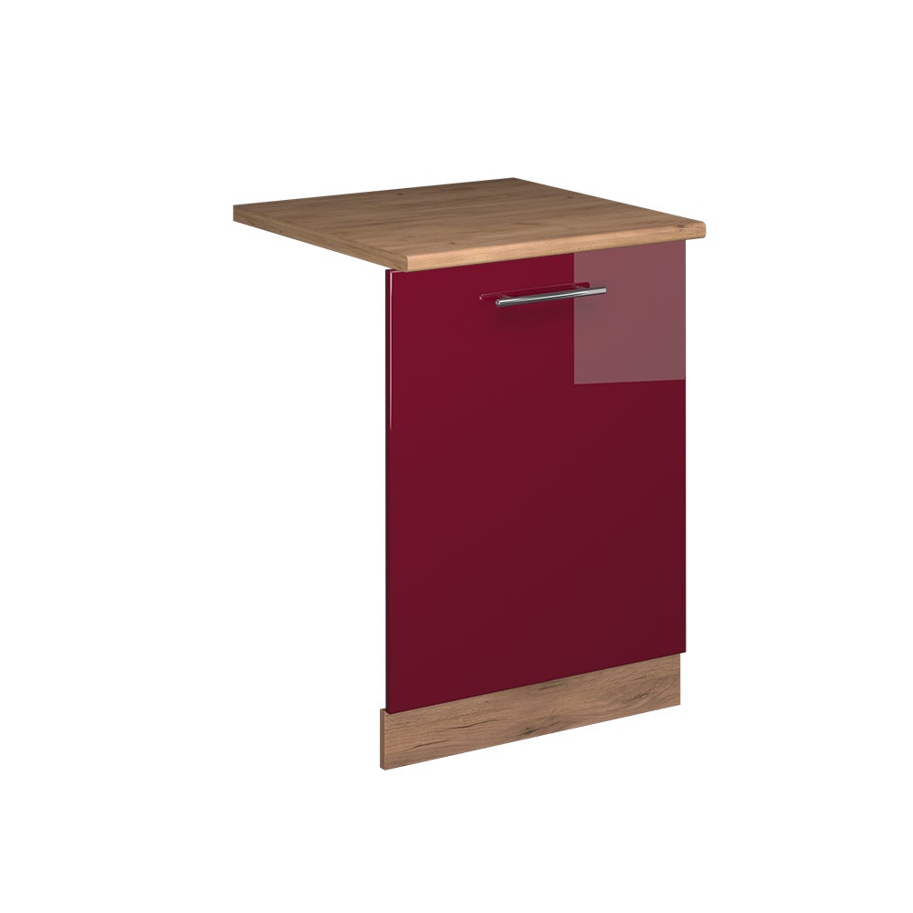 Vicco Panel przedni zmywarki Fame-Line, Bordowa Czerwień wysoki połysk, 60 cm , BP Dąb