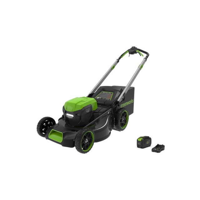 Tondeuse auto-tractée 51cm Brushless DVT 48V GREENWORKS - Batterie 5,0Ah et chargeur - GD48LM51SPIIK5