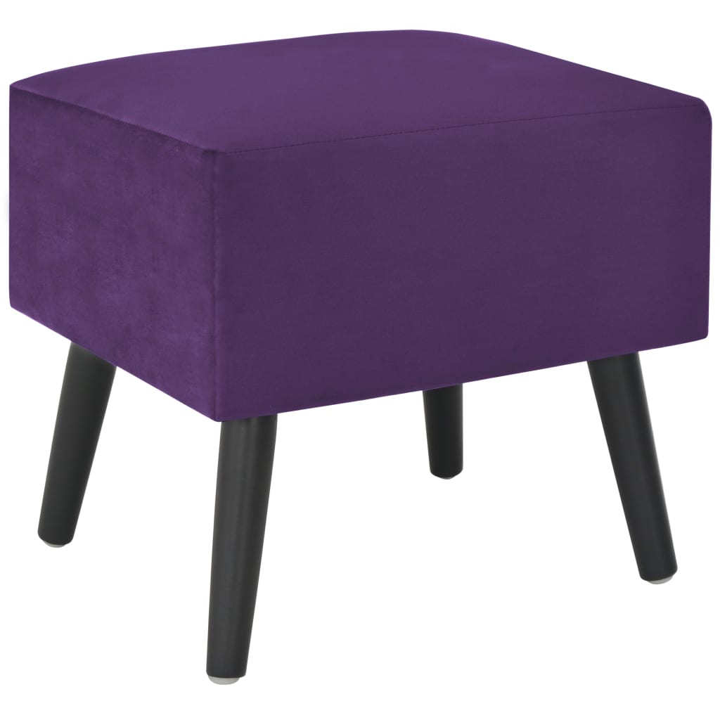 Tables de chevet 2 pcs Violet foncé 40x35x40 cm Velours - 3