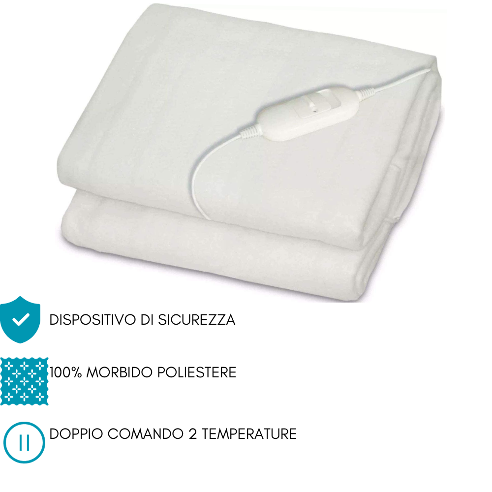 Coperta Elettrica Letto Matrimoniale Sotto Riscaldatore Lavabile In - Foto 5