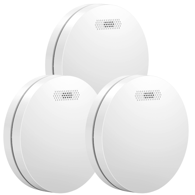Aroha Safety Pro Rilevatore di Fumo - Batteria da 10 Anni - Sensore Fumo - Allarme Anticendio - 3 pezzi
