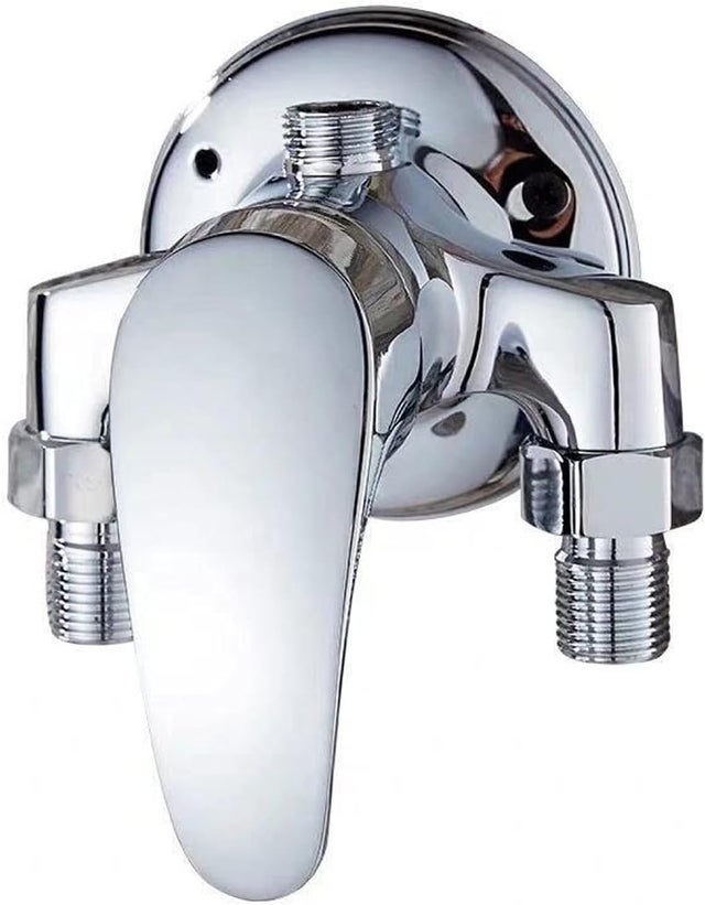 Mitigeur de douche mural monocommande en laiton pour eau chaude et froide, chromé