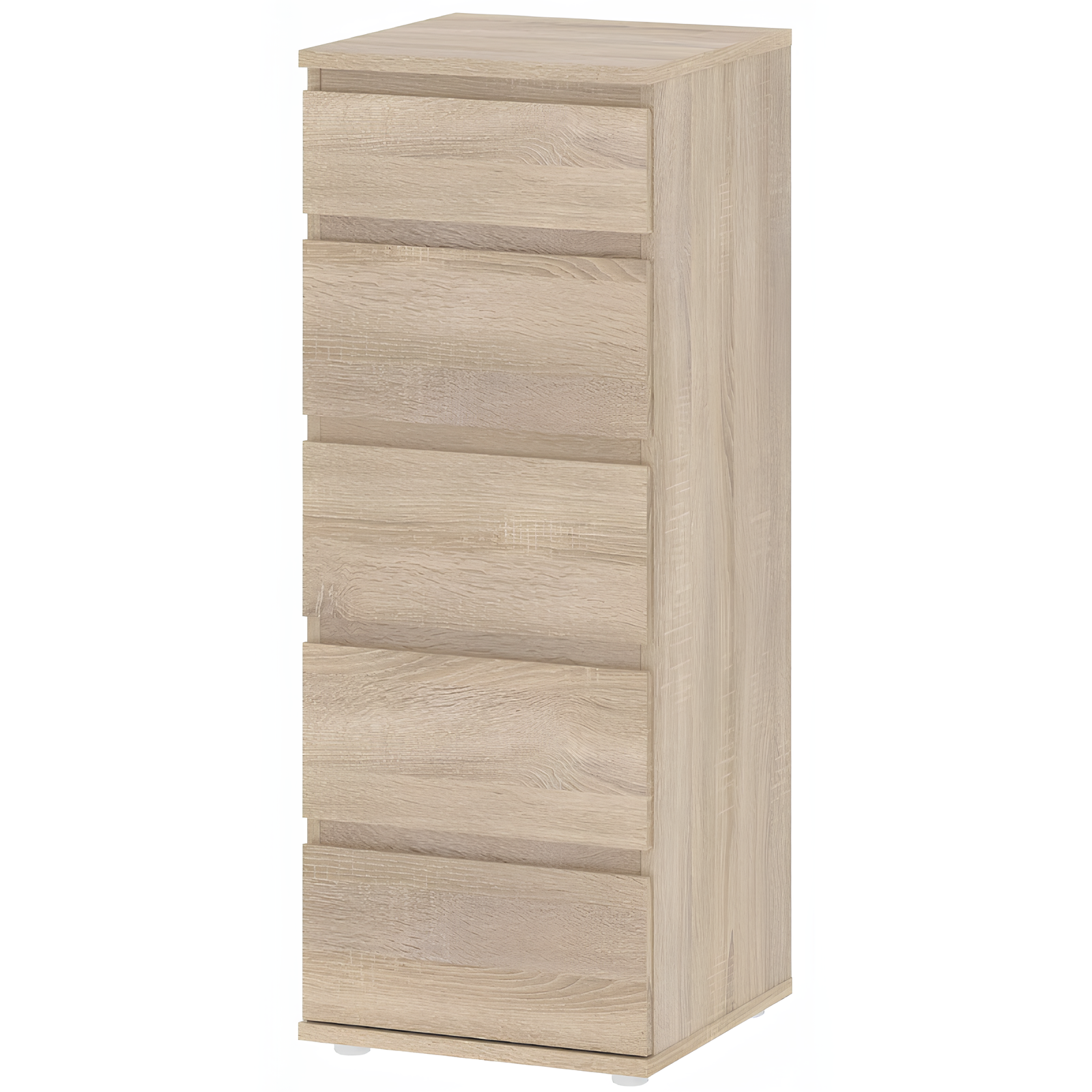 FORTE NIKO Cassettiera Alta 50 Cm Con 4 Cassetti - Effetto Rovere Artisano, 50,2x81,7x29,1 Cm, Per Camera Da Letto O Ufficio