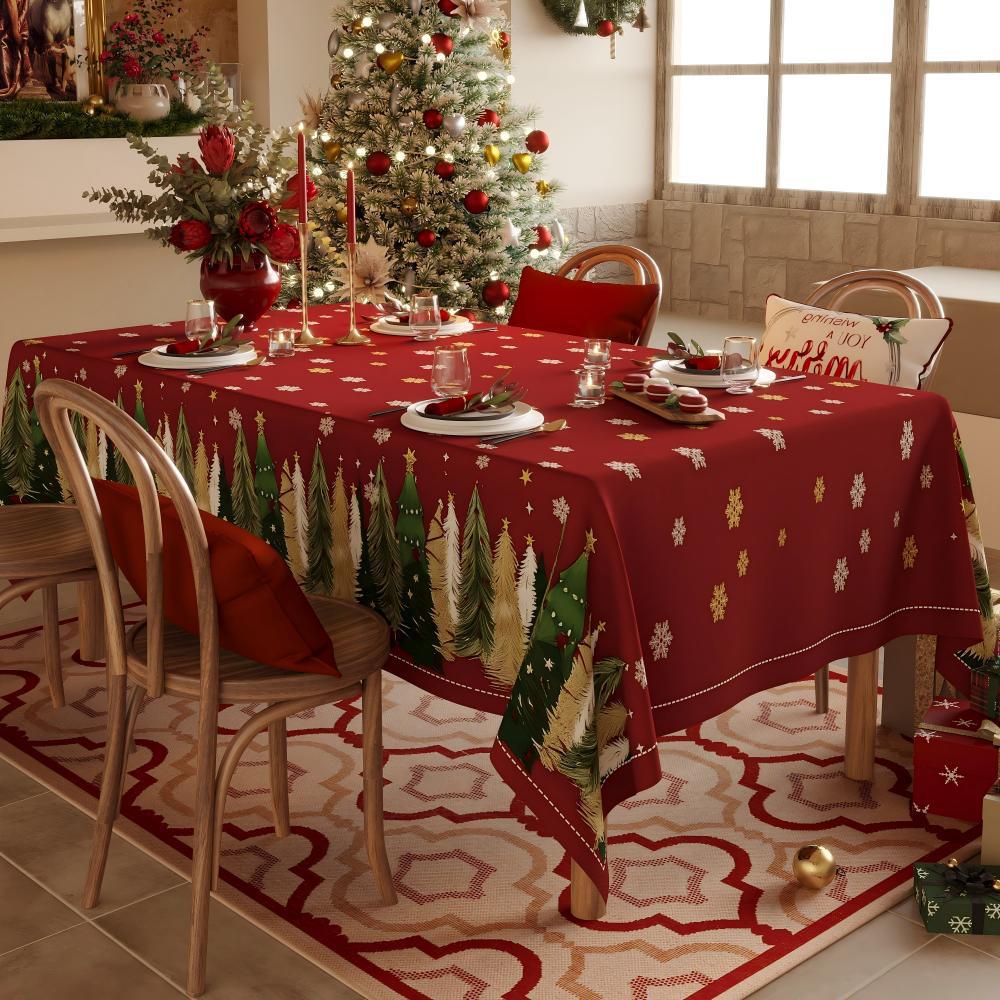 Ensemble De 6 Assiettes à Dessert En Porcelaine Blanche, Verte Et Rouge O 208 X 23 Cm Magie De Noel B40dc