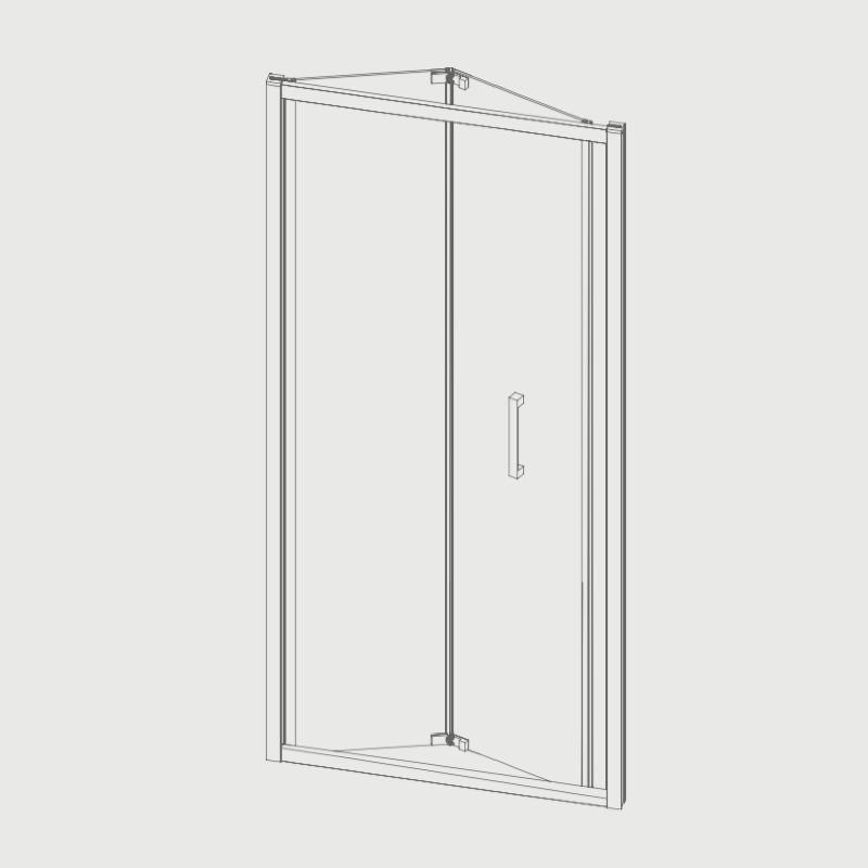 Paroi douche en PVC modèle Aura avec ouverture latérale - FORTE - Blanc - Hauteur 185 cm - Porte pliante - Bricolage