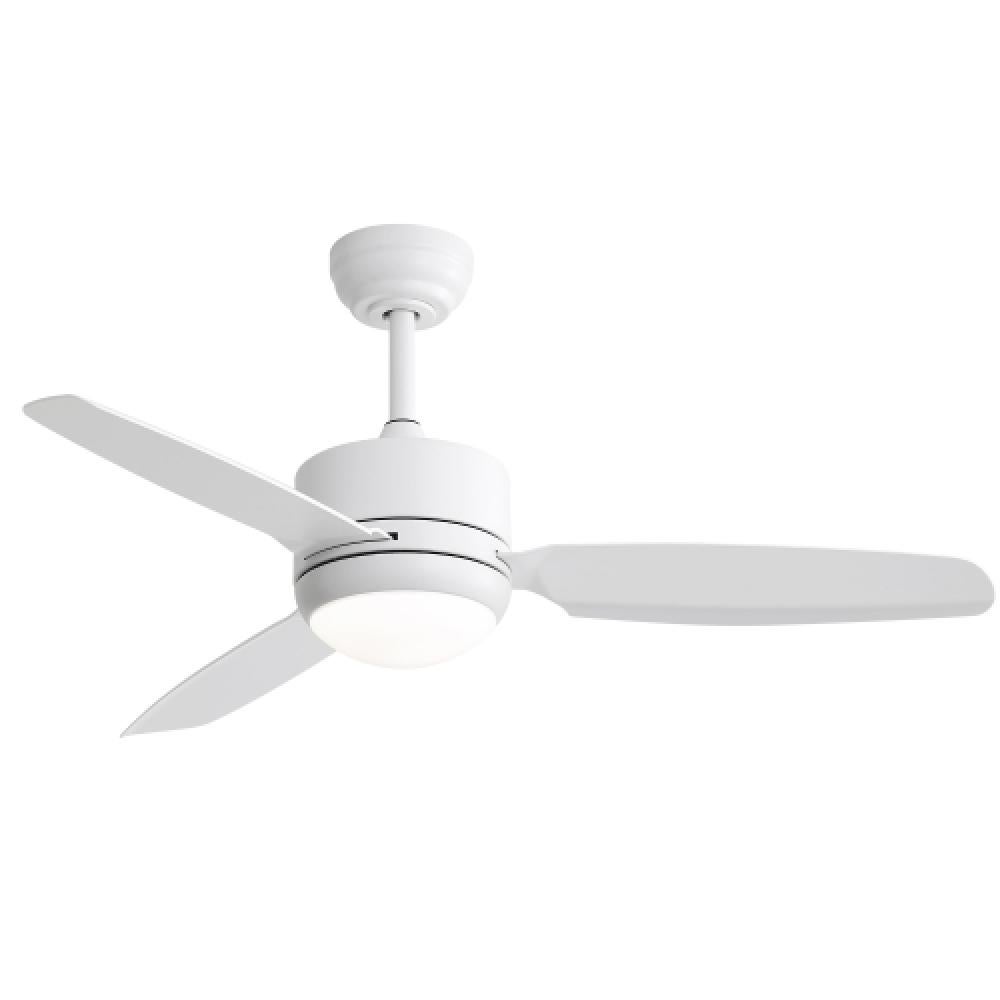 Ventilatore a soffitto LED 46 pollici Bianco – 3 pale ABS, 6 velocità, motore DC, telecomando multifunzione, 3 colori della luce - 2