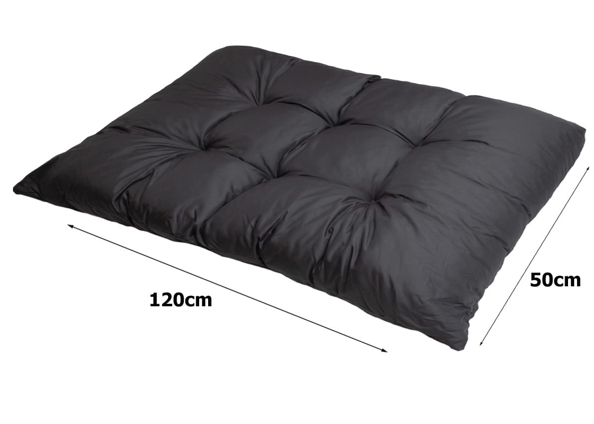 Coussins pour palettes, Assise 120x50 et Dossier 120x40cm Anthracite, coussins canapé / coussin palette in / extérieur, SETGARDEN - 8