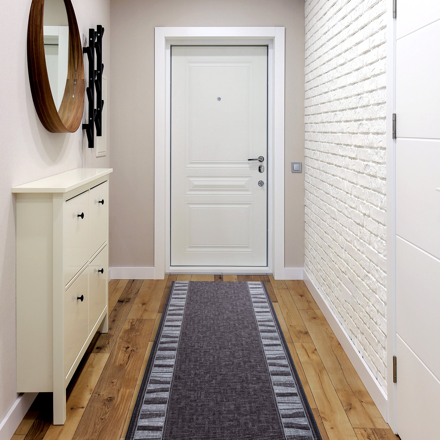 CHODNIK podgumowany LINEA szary 67cm 67x350 cm - 3