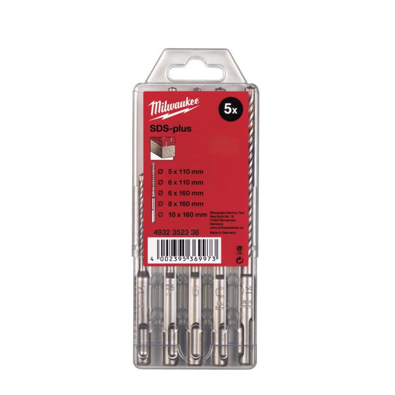 Set 5 Punte Da Trapano A Paletta In Cromo Vanadio Per Legno – Cassetta Plastica, Diametri Assortiti
