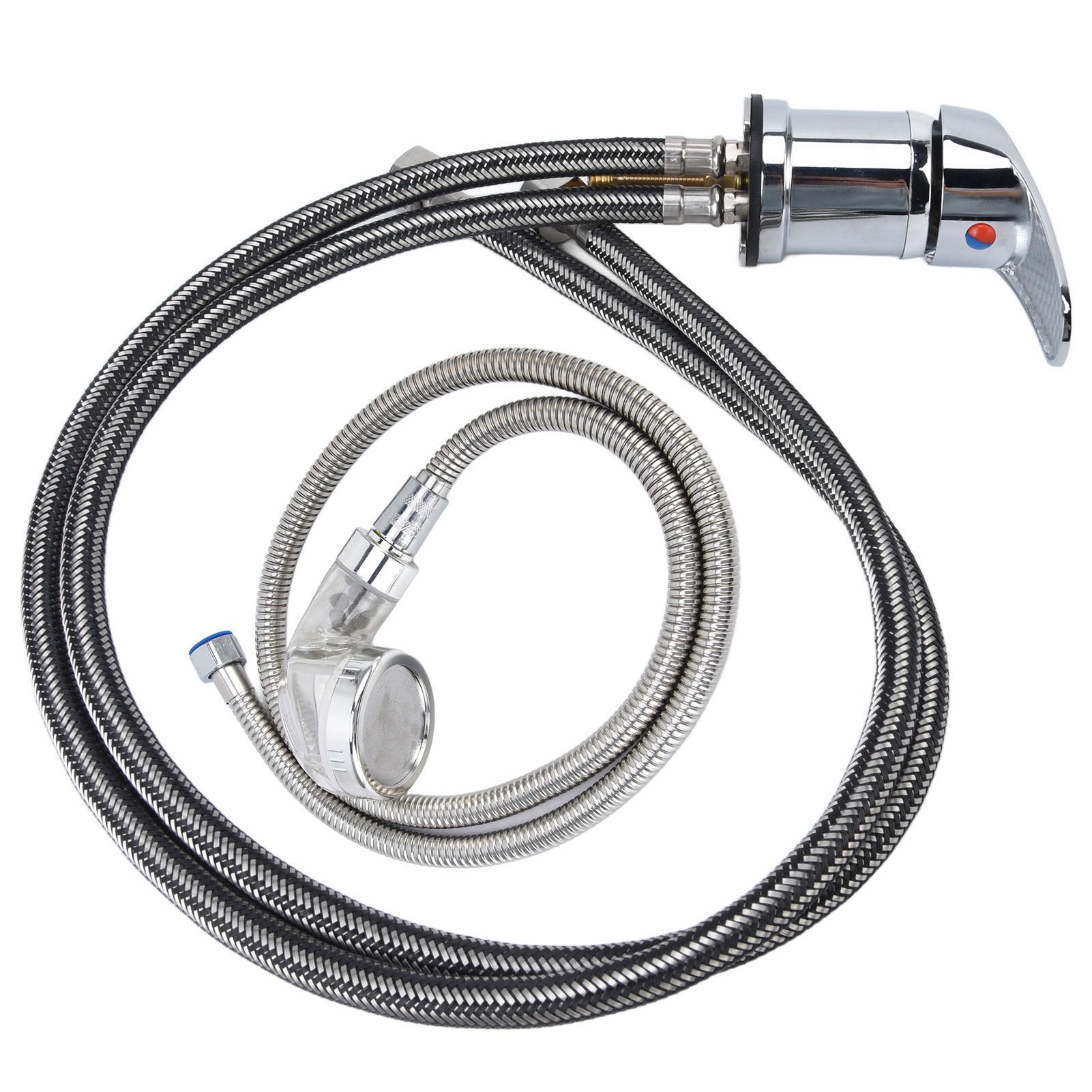 Conjunto torneira misturadora + spray cromado para lavatório SPA cabeleireiro barbearia - 2