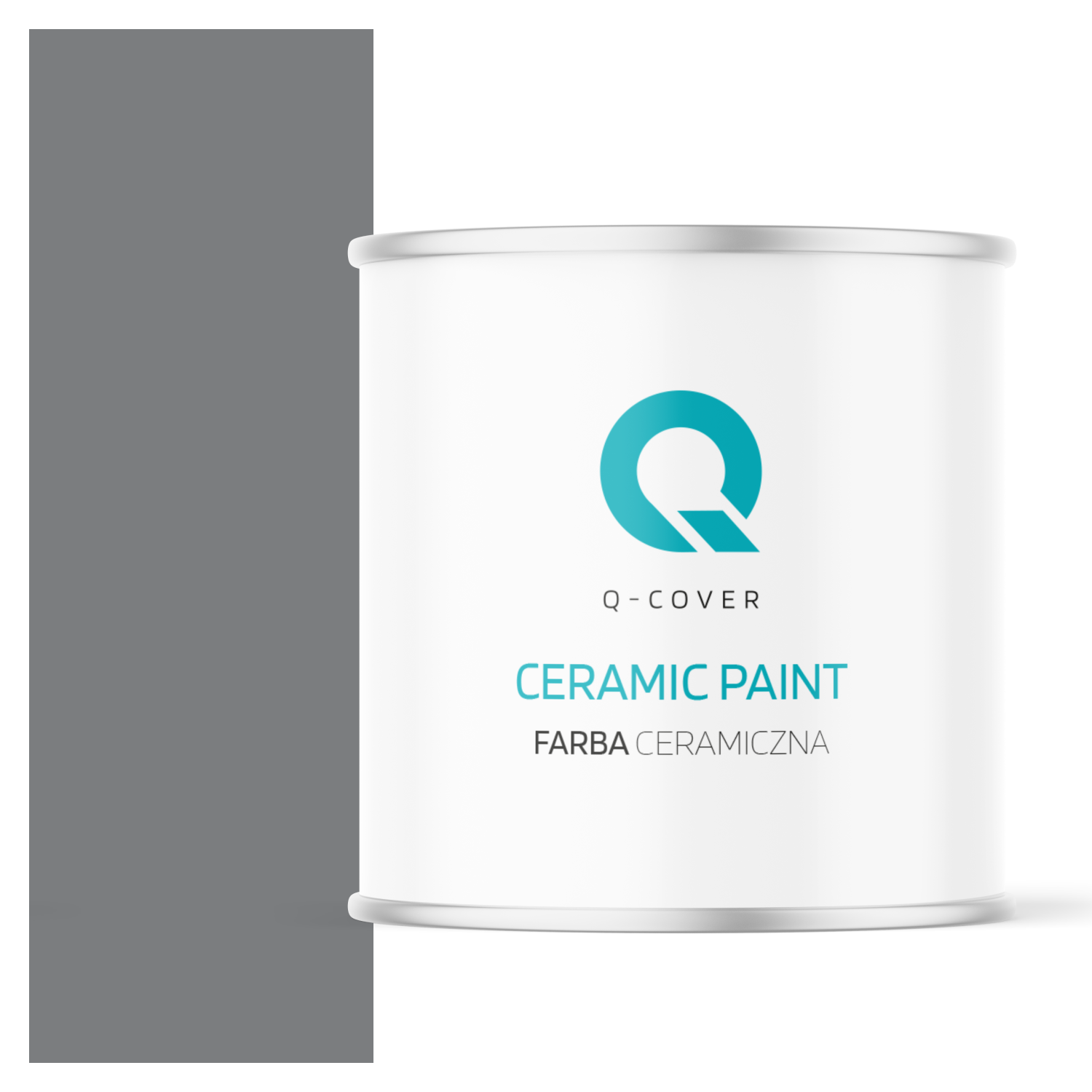 Farba Ceramiczna Do Ścian i Sufitów Q-Cover Szary ciemny H1020 Głęboki Mat 2L