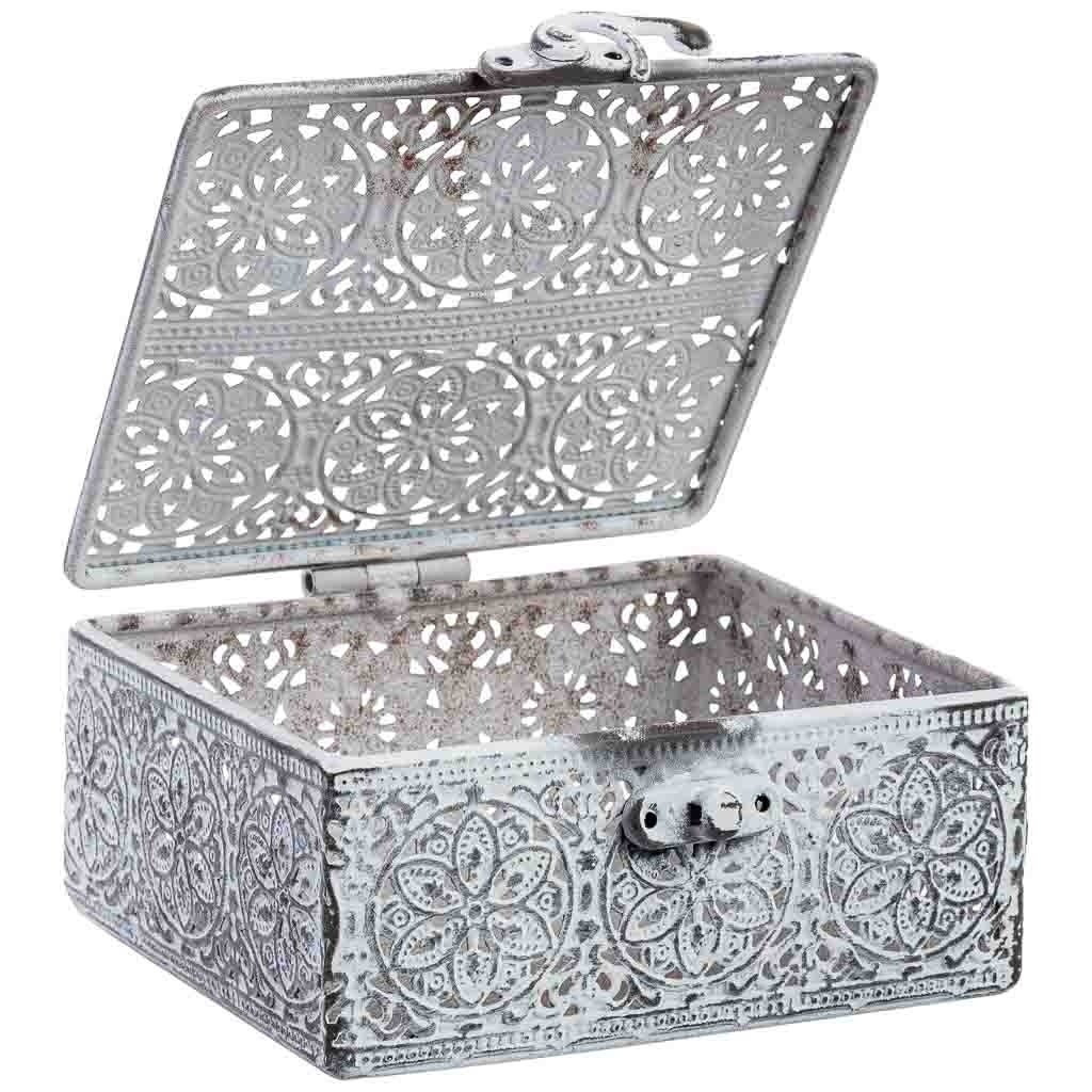 Boîte décorative en métal 13 x 13 x 6h cm | Leroy Merlin