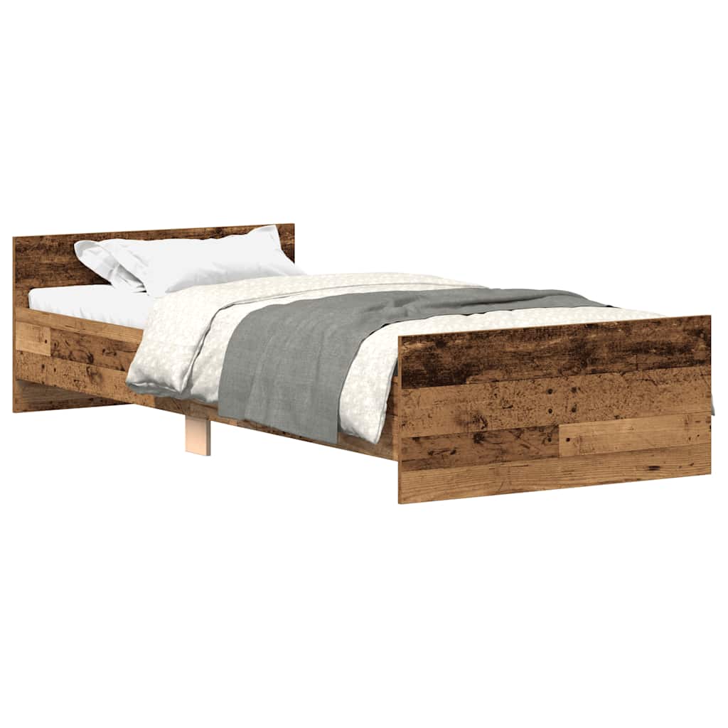 Cadre de lit en métal sans matelas chêne fumé 120x200 cm | Leroy Merlin