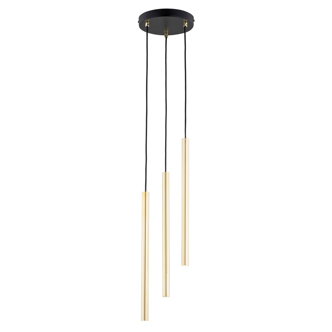 Lampa wisząca Selter złoto-czarna 3xG9x8W glamour wym: 130 x 20 x 5 cm metal Emibig