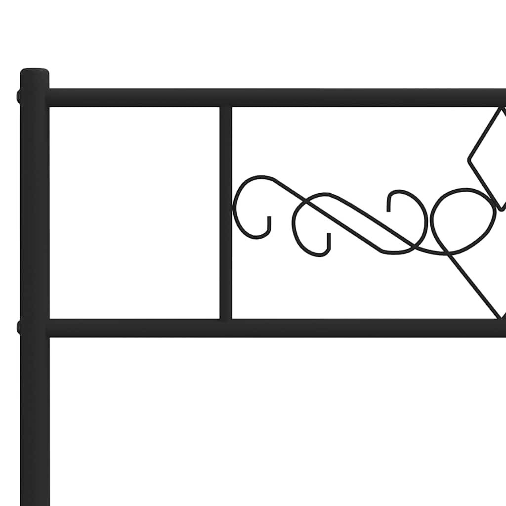 Estructura cama sin colchón con estribo metal negro 193x203 cm vidaXL - 9