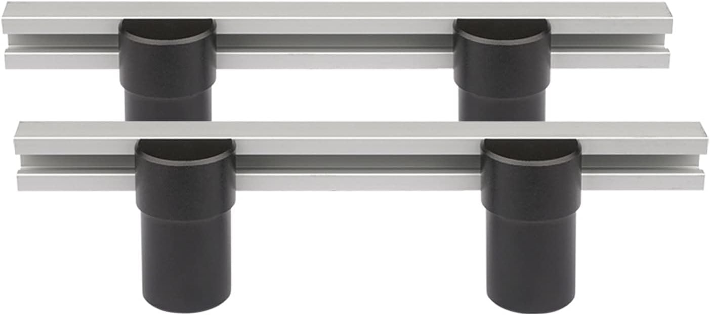 Zestaw 2 pomocniczych narzędzi do stołu stolarskiego, 19 mm aluminiowa płyta oporowa strugarki do psa, płyta pozycjonująca
