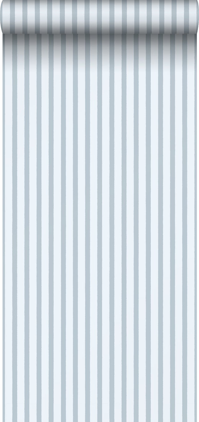 Papel de parede riscas horizontais pintadas azul - 50 x 900 cm - Sanders & Sanders