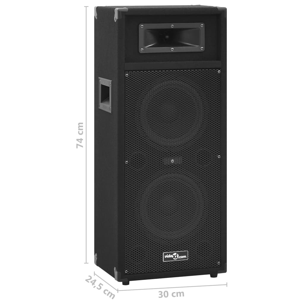 Altavoces escenario profesional HiFi pasivos 2 uds 1000W negro - 9