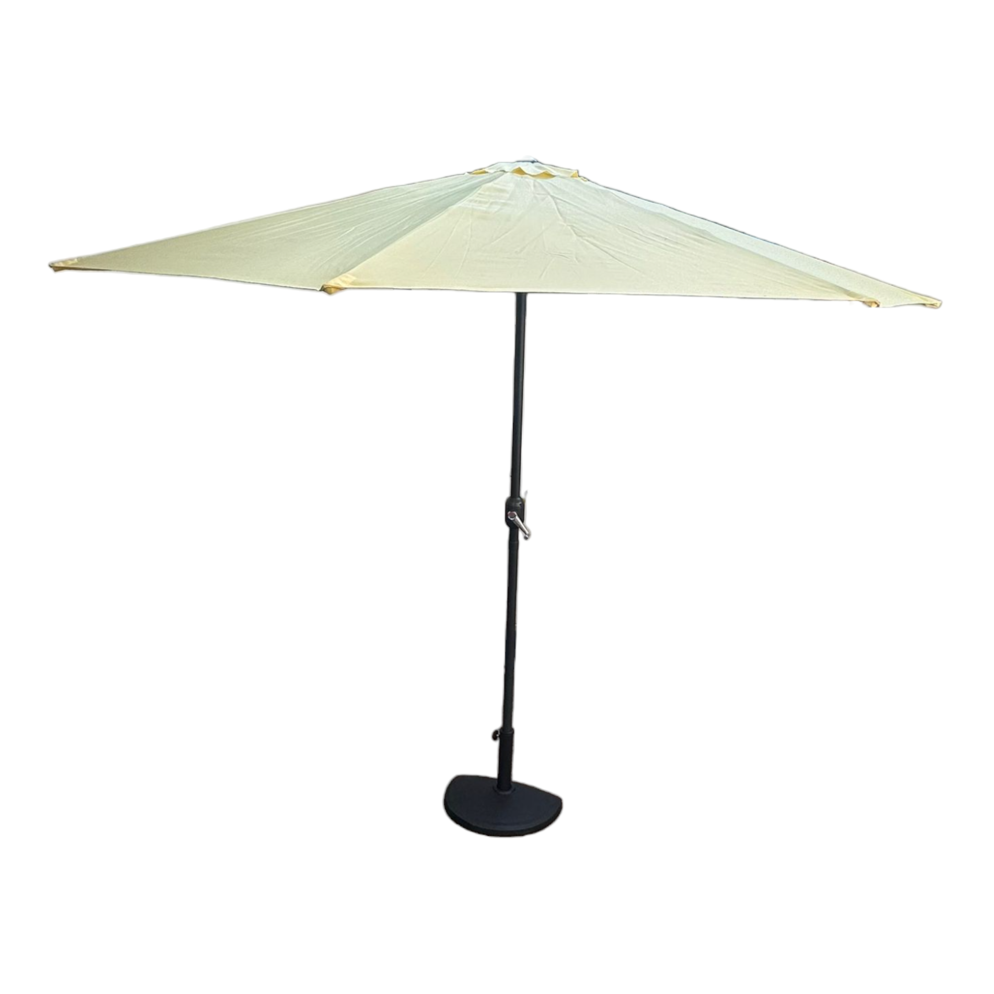 Parapluie mural d'extérieur 3 m avec mât central en aluminium Demi-Lune - COULEUR Jaune - 7