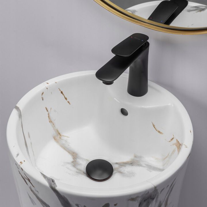 Umywalka Wolnostojąca Rea Blanka Marble Biały 40 X 40 - 6