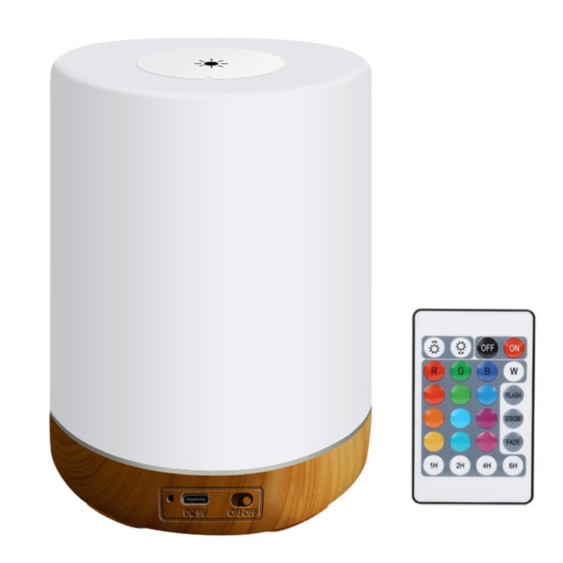 Lampka nocna LED, ładowana przez USB, światła RGB i ciepła biel, dla niemowląt/dzieci, do sypialni