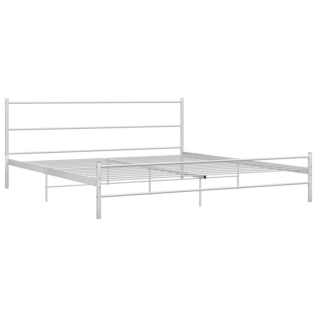 Maison Exclusive - Estrutura de cama 160x200 cm metal branco - 2
