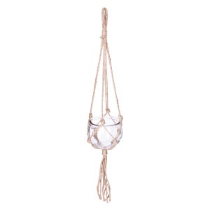 ATMOSPHERA Vaso A Goccia In Vetro Con Corda, Design Unico, Altezza 25 Cm, Decoro Per Interni