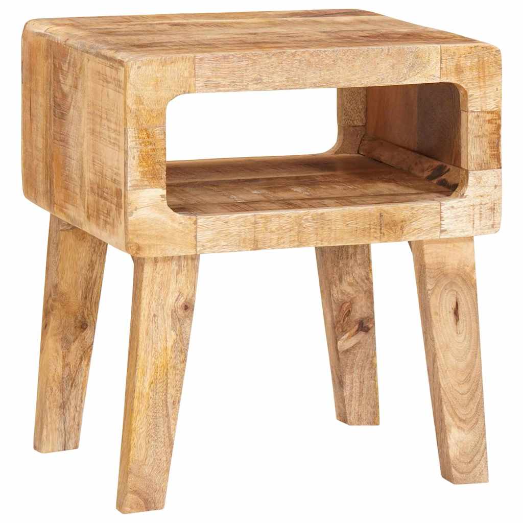 Stolik końcowy z półką Brązowy 40 x 32 x 46 cm Drewno z mango vidaXL