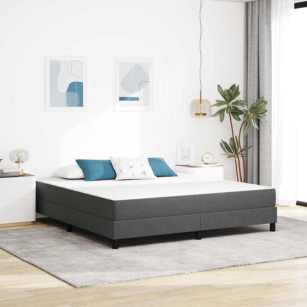 Materac do łóżka z materacem Szary 180 x 200 cm tkanina vidaXL
