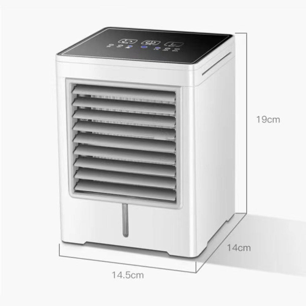 Condicionador de ar portátil, refrigerador de ar evaporativo com 3 velocidades de vento,ventilador de resfriamento de mesa com tela sensível ao toque - 2