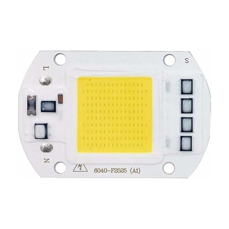 25 Pcs Puce LED 0.5W 5V Blanc Chaud - Haute Puissance Aluminium 200lm DIY Éclairage