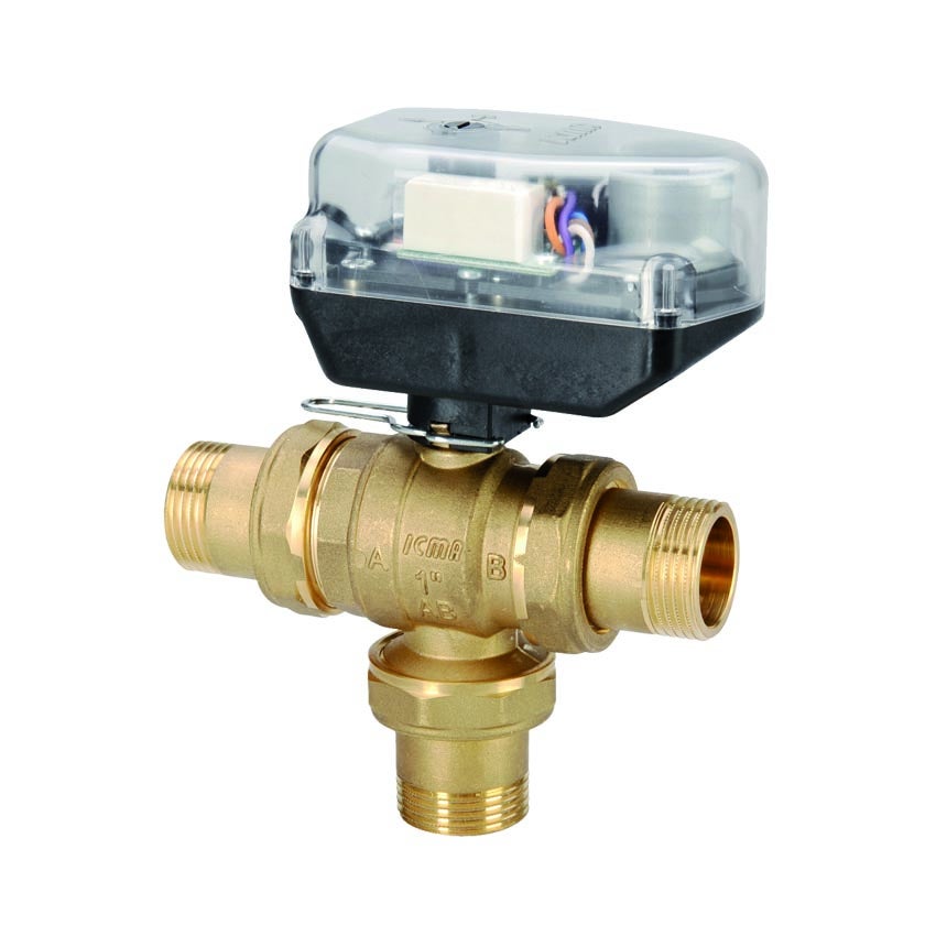 Valvola A Sfera Motorizzata 3/4" NPT Normalmente Aperta, In Acciaio Inox, 9-24V AC/DC, 2 Fili - Foto 2