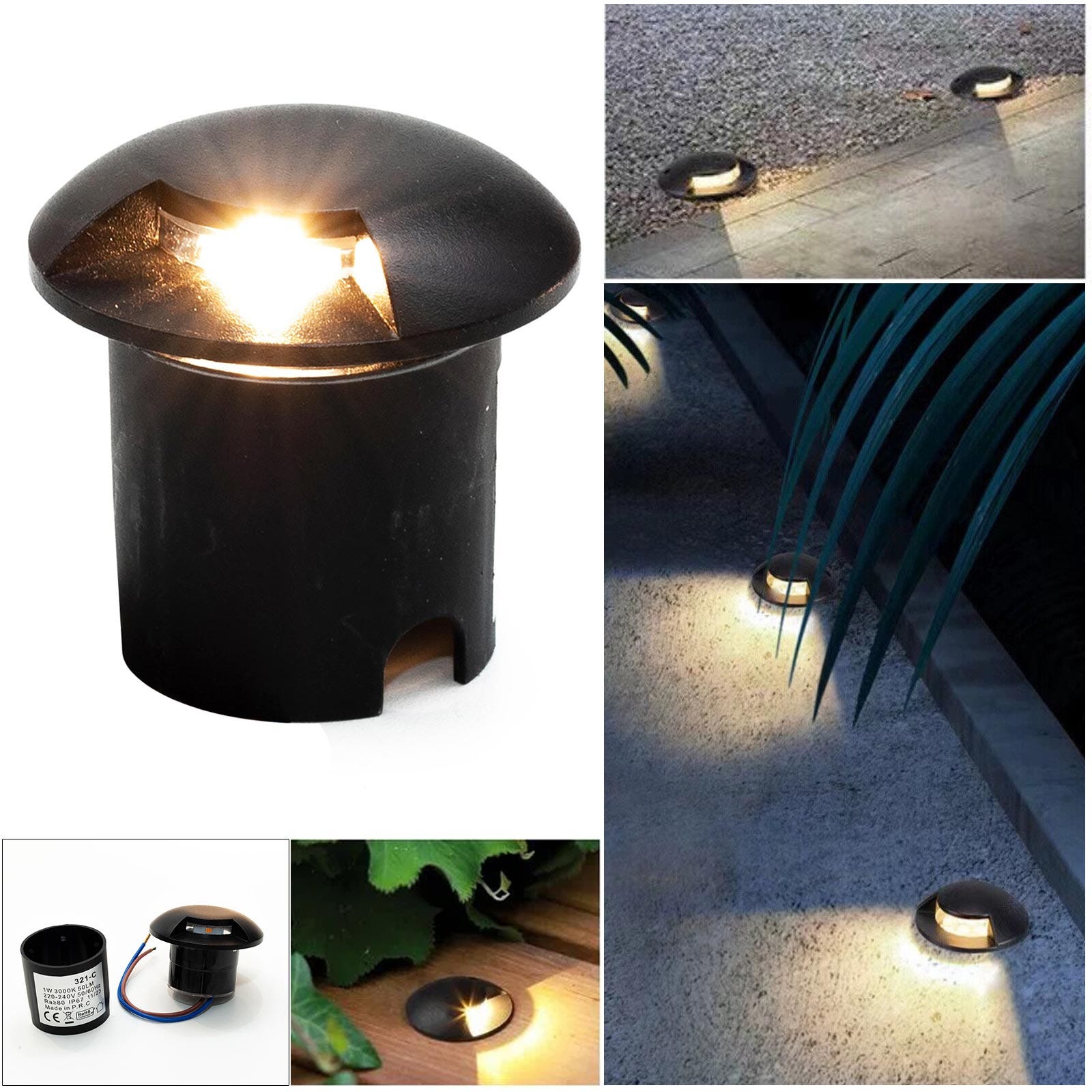 Détecteur De Mouvement HF Encastrable 360° Pivotant – 1W-1200W, 230V, Compatible LED