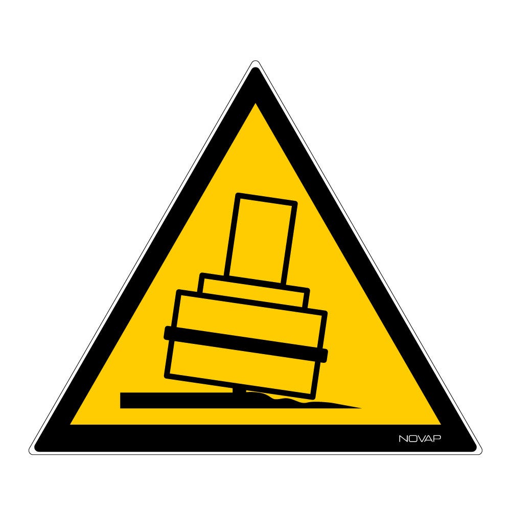 Panneau Danger risque de basculement - Rigide Triangle 300mm - 4200798 ...