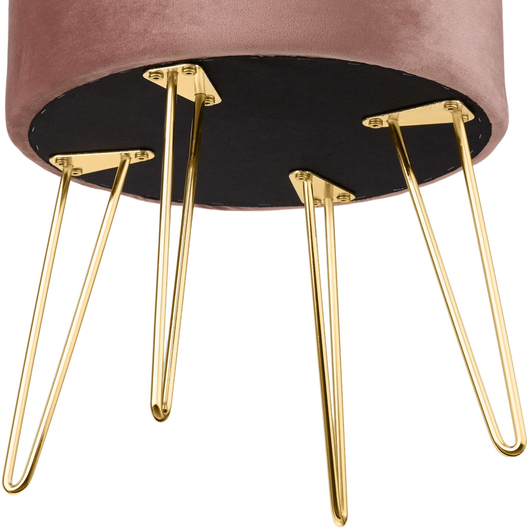 Tabouret avec espace de rangement en bois MDF aspect velours TECTAKE - 7