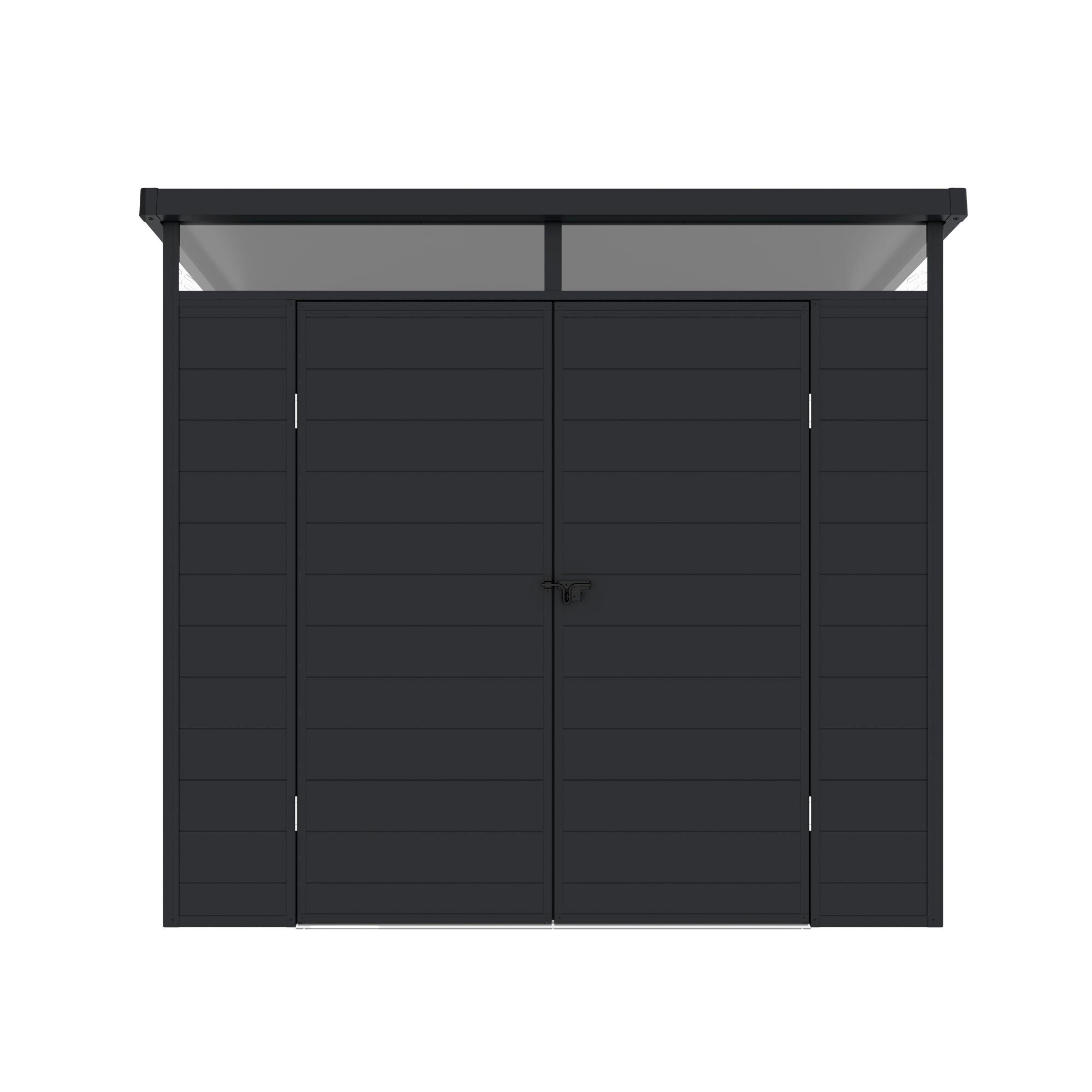 Abri de Jardin en Resine Terra – Lucarne 360º – Structure Renforcée en Aluminium et PVC – 238x192x215cm - Cabane extérieur 4,57m2 - 7