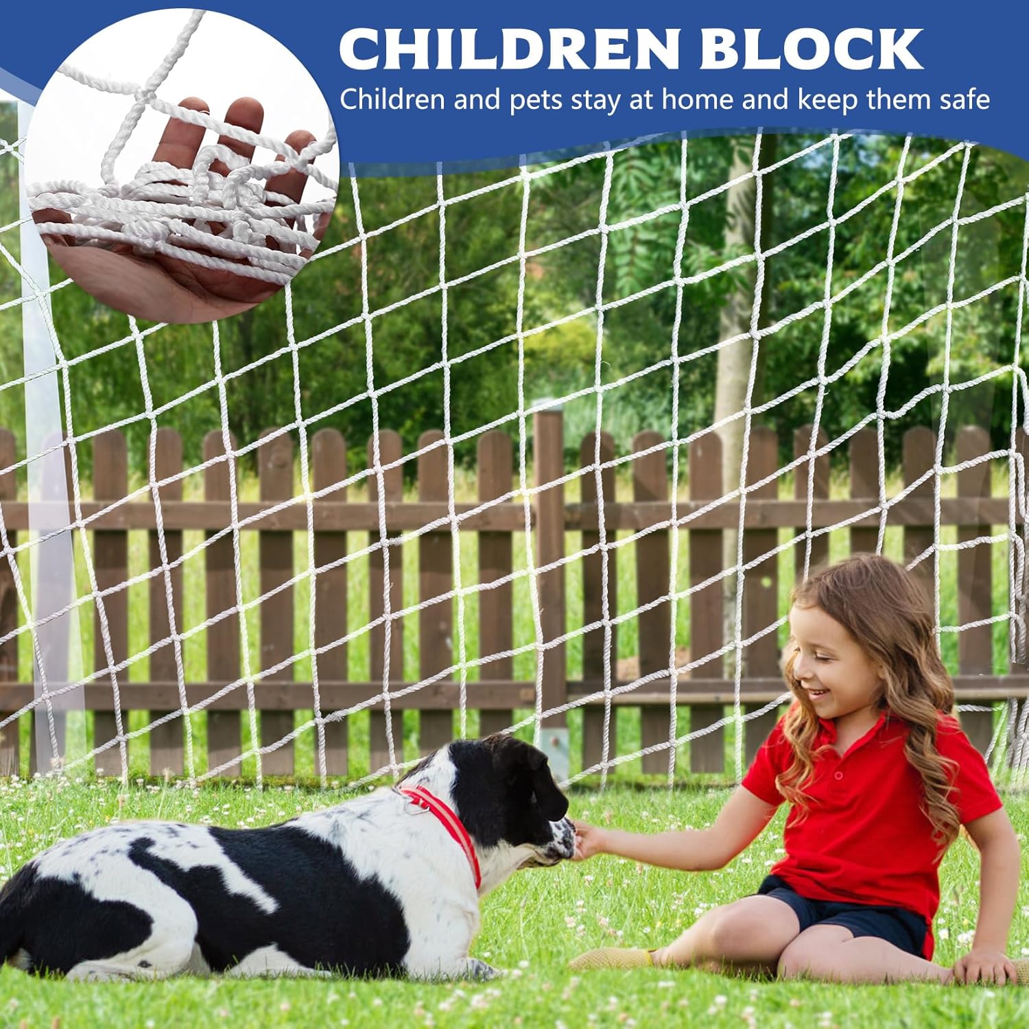 (Polyester, 2x 3m) Filet anti-chat pour balcon et jardin, filet de sécurité anti-pigeons et oiseaux pour chats, filet de protection pour fenêtre - 5