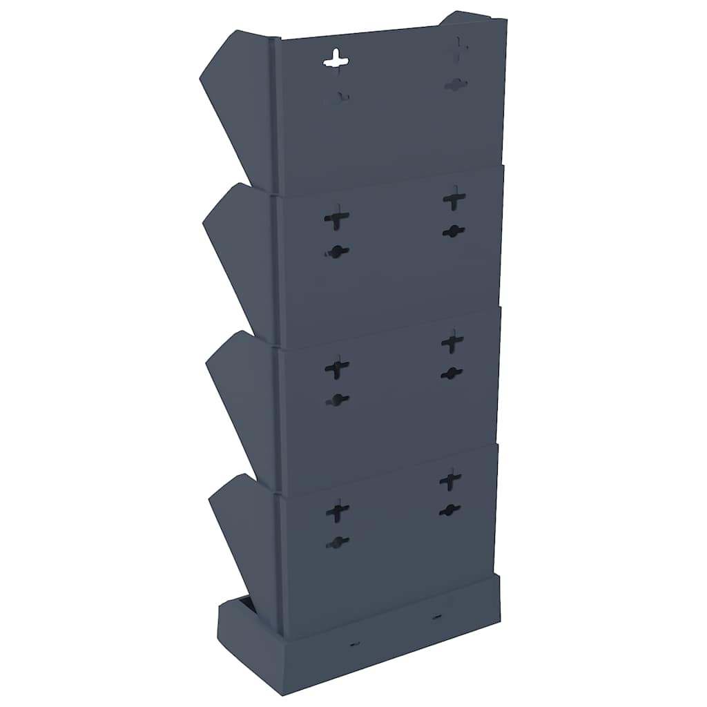 vidaXL Ensemble de jardinières verticales 4 pcs Anthracite PP - 5