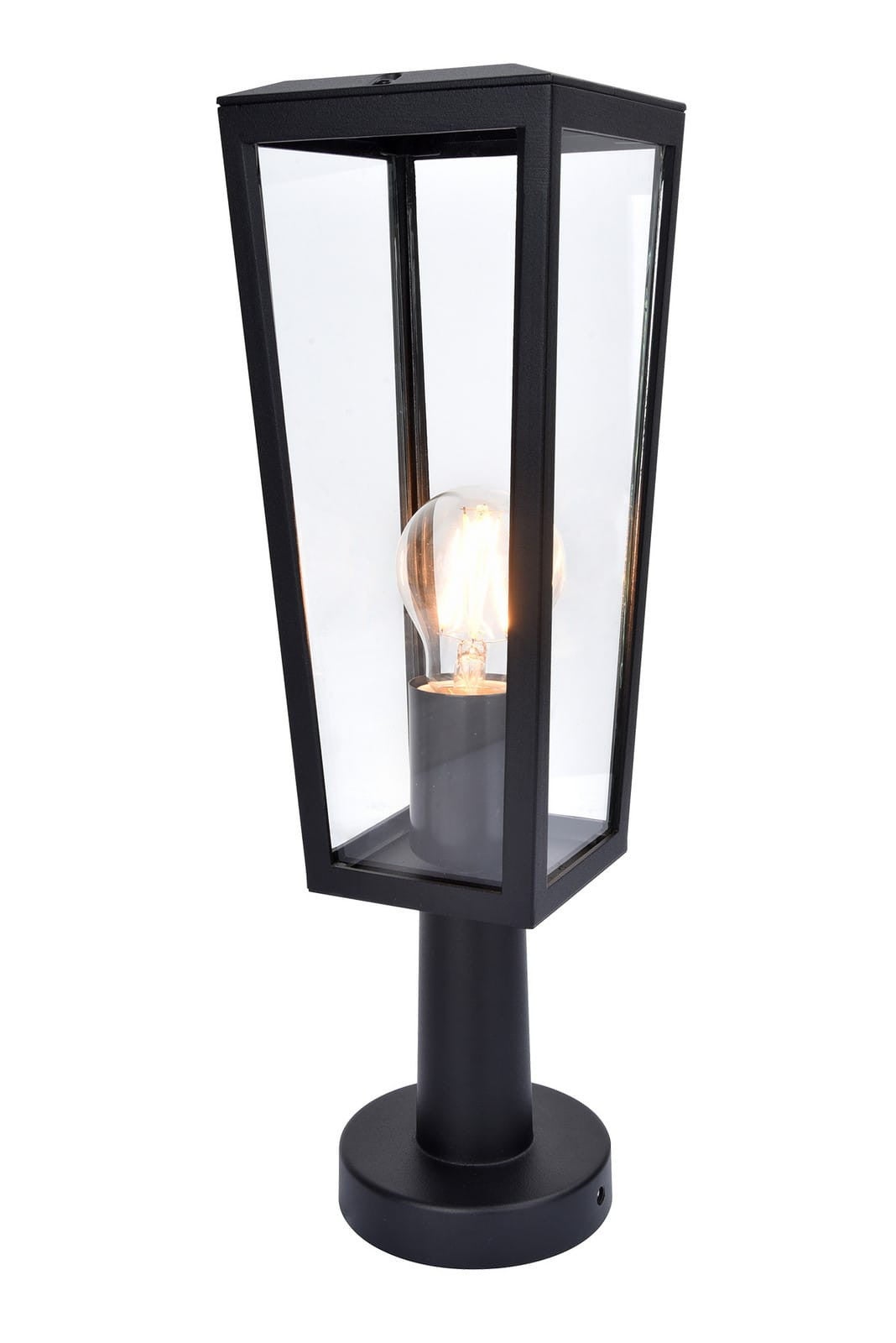 Lampa ogrodowa stojąca Pine czarno-biała 1xE27x40W IP44 wym: 42,6 x 12 x 12 cm aluminium Lutec
