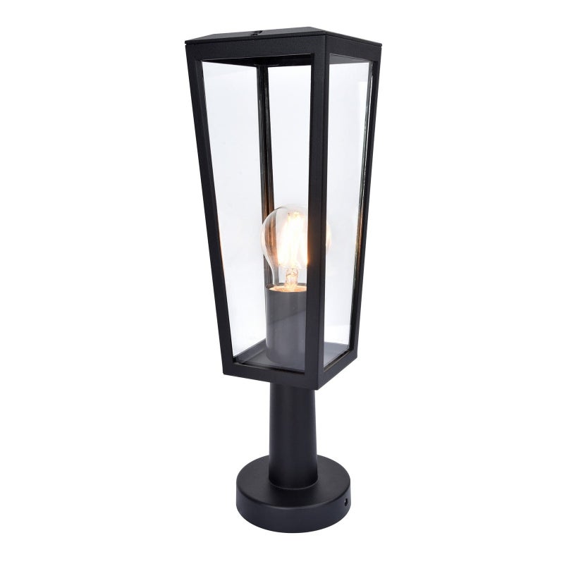 Lampa ogrodowa stojąca Pine czarno-biała 1xE27x40W IP44 wym: 42,6 x 12 x 12 cm aluminium Lutec