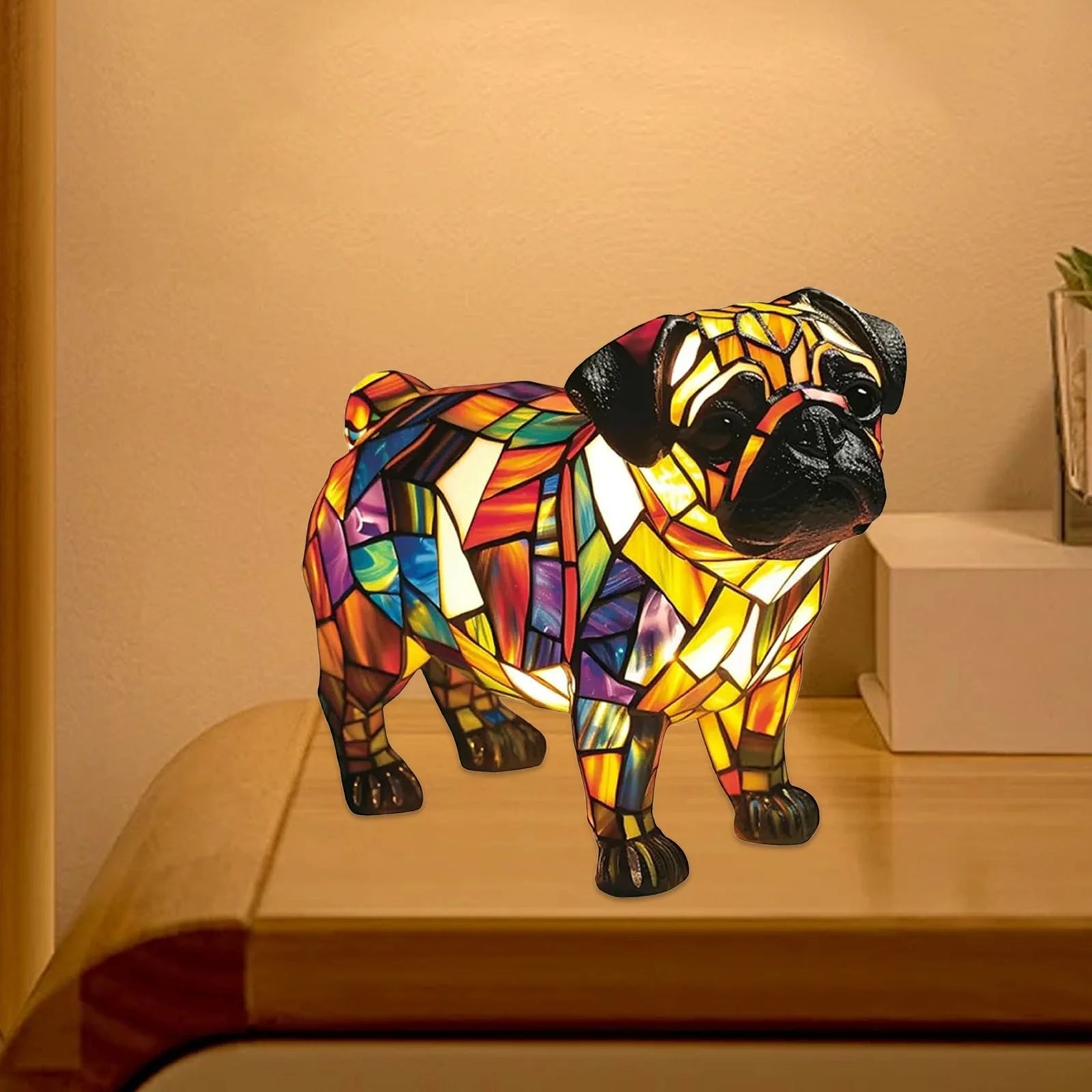 Lampada 3D Illusione Ottica Cane - LED Notte Con Telecomando 16 Colori E Dimmer - USB/Batteria - Regalo Compleanno/Natale - 4