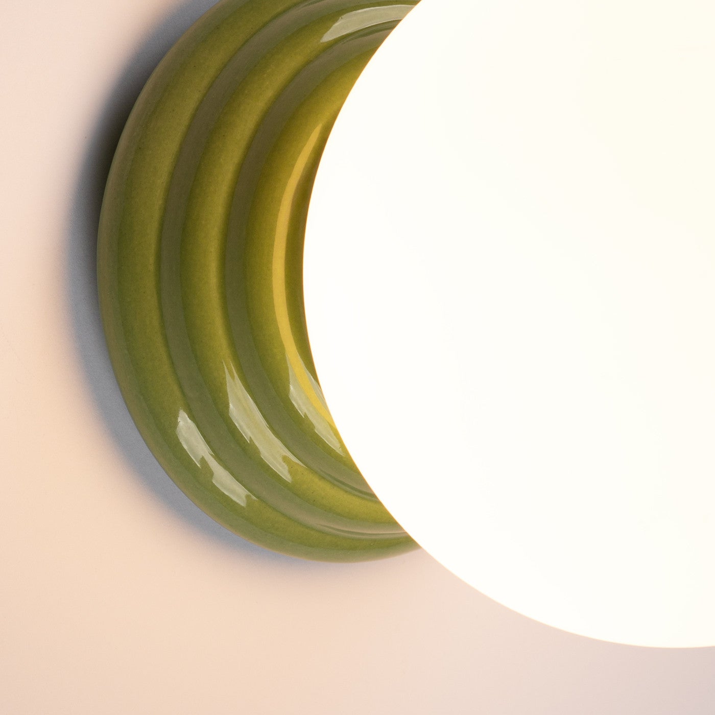 Kinkiet ścienny ceramiczny szkliwiony ZORI zielony oliwkowy 1xG9x15W ceramika / gips wym:12x12x16cm IP44 Sollux Lighting - 5