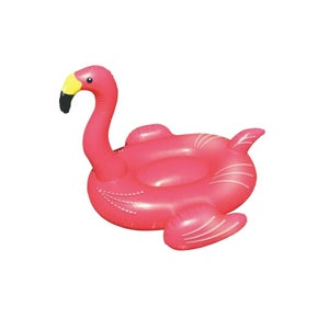 Oziral Bouée Flamant Rose Géant – 120x114 Cm – PVC 0,25mm – 2 Chambres à Air – Supporte 100 Kg – Plage/Piscine