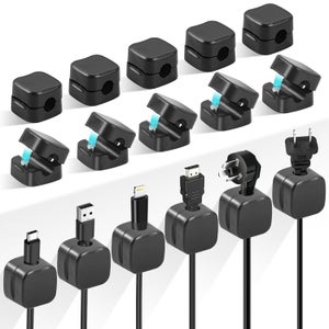 188 Pezzi Kit di Organizzatore di Cavi, 6 Raccogli Cavi 50 Organizer a Clip per Cavo 100